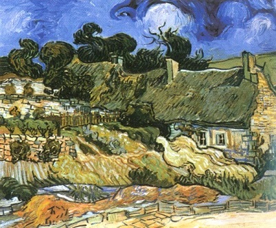 През 1890 г., малко преди смъртта си, Ван Гог рисува селски къщи в Овер. 138_gog.jpg