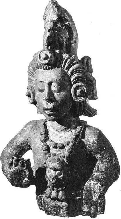 Фигура 74. Млад бог на царевицата (дялан камък, цивилизация на маите, Хондурас, ок. 680–750 г.) fig_74.jpg